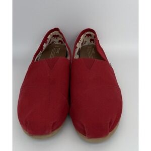 Toms Red Classic Canvas Alpargata Men's 13